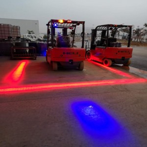 Magazijnveiligheid LED-vorkheftruck Rood zonelicht voor voetgangersveiligheid